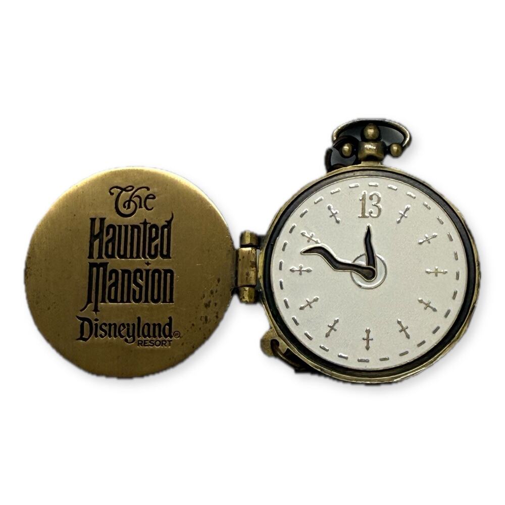Disney DLR Haunted Mansion O'Pin House Pocket Watch 13 Hour Clock Pin 2009 70097